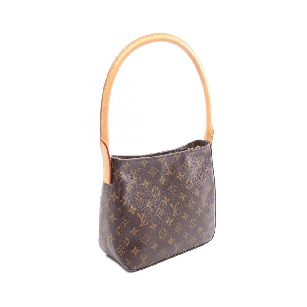 Louis Vuitton Shoulder Bag Brown Monogram Canvas Looping Leather